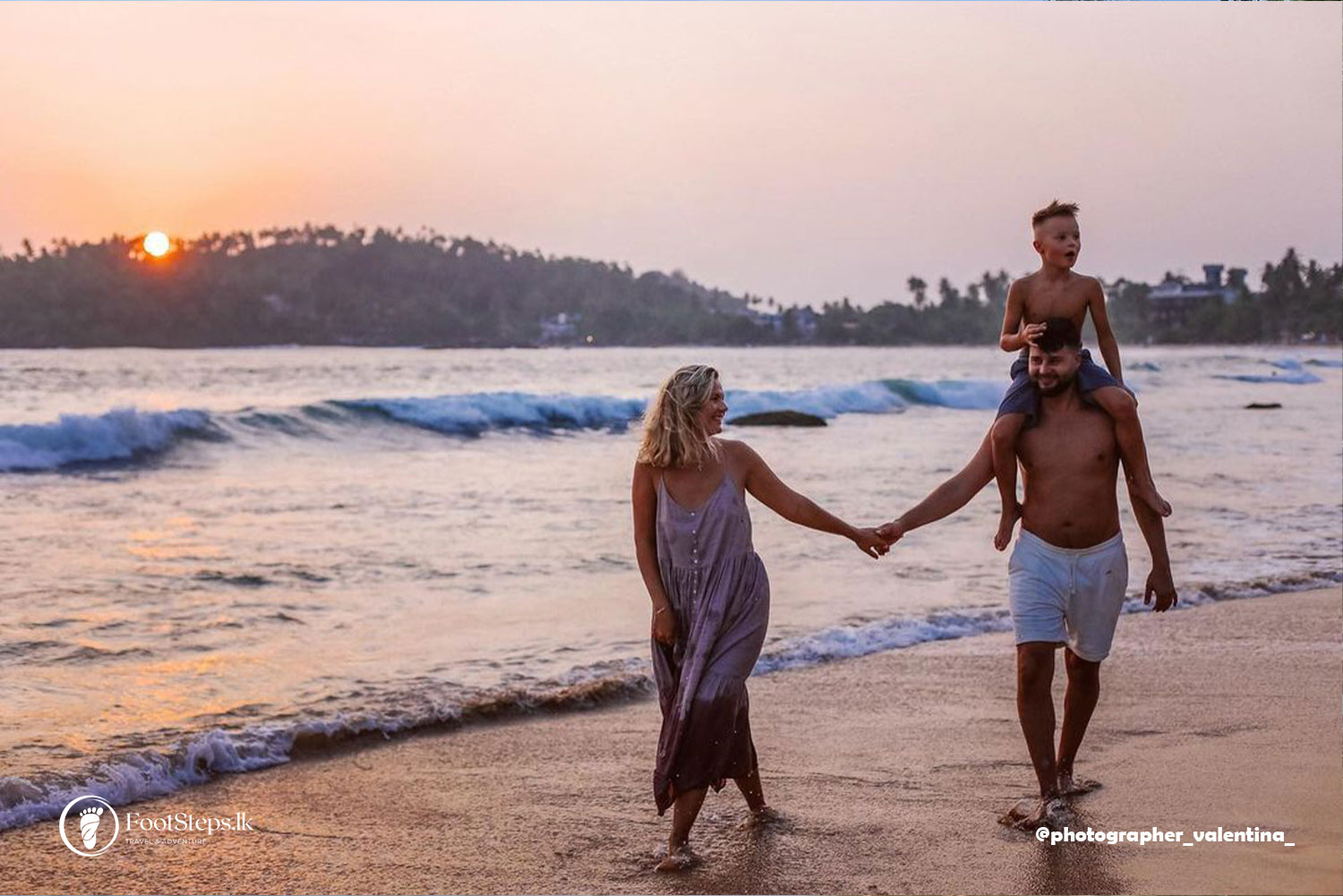 Tourist Family at Arugam Bay Beach, Best Beaches in Sri Lanka