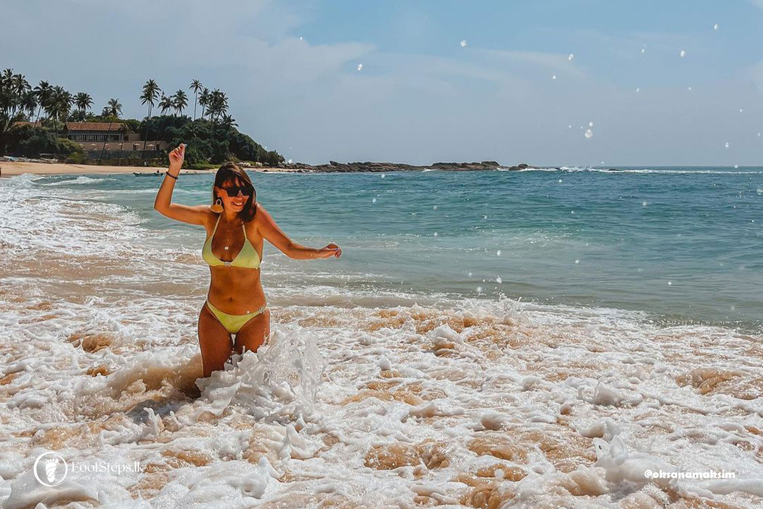 Enjoy girl at Silent Beach Tangalle, Best Beaches in Sri Lanka