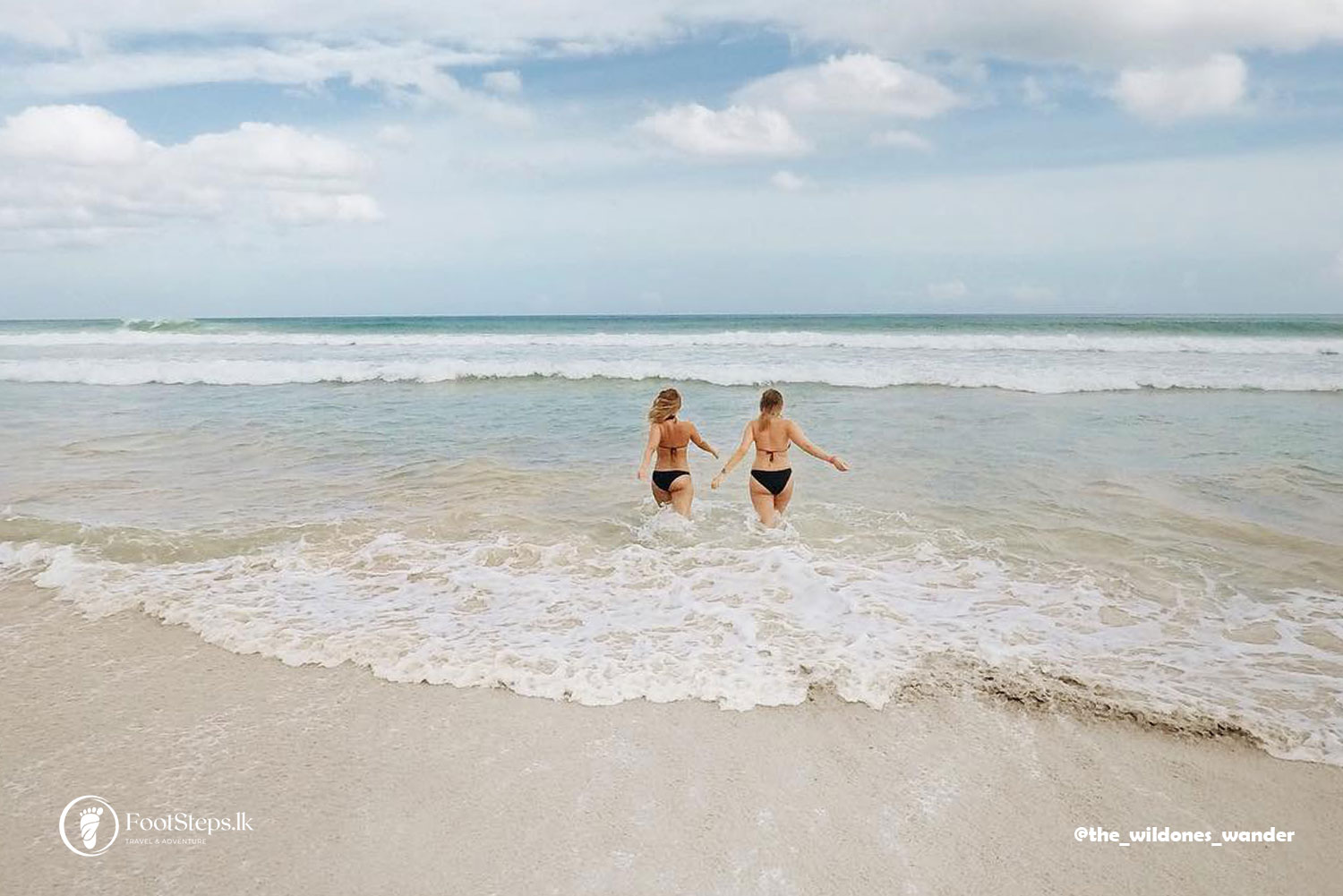 Two girls Swimming at Talalla Beach, Best Beaches in Sri Lanka